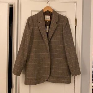 Madewell Larsen Blazer in Plaid NWT